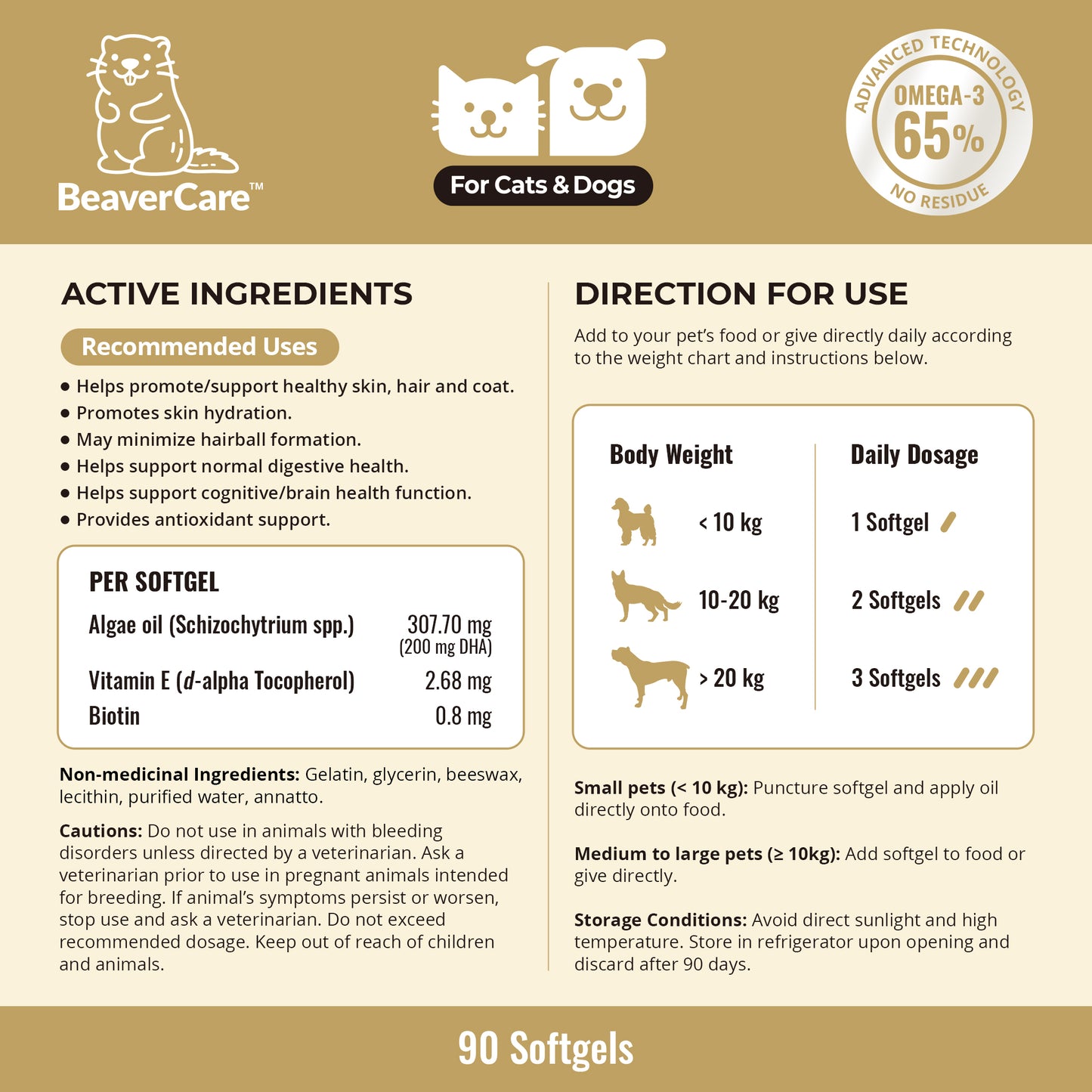 Premium Omega-3 Algal Oil Softgels