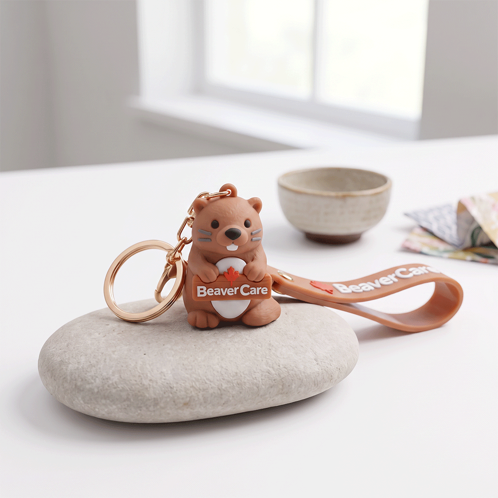 BeaverCare · The Cozy Builder Keychain Charm