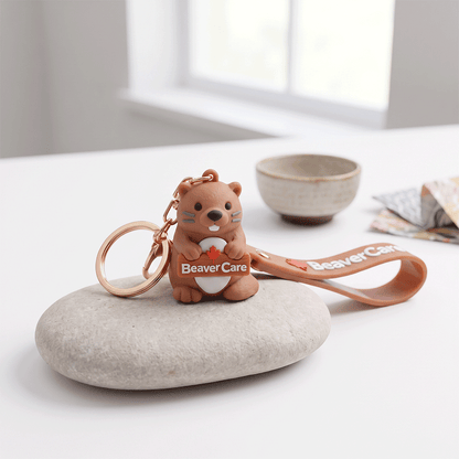 BeaverCare · The Cozy Builder Keychain Charm